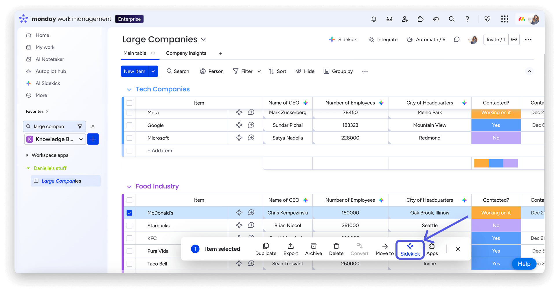 如何開始使用 monday Sidekick 02